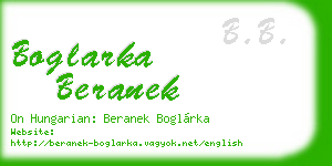 boglarka beranek business card